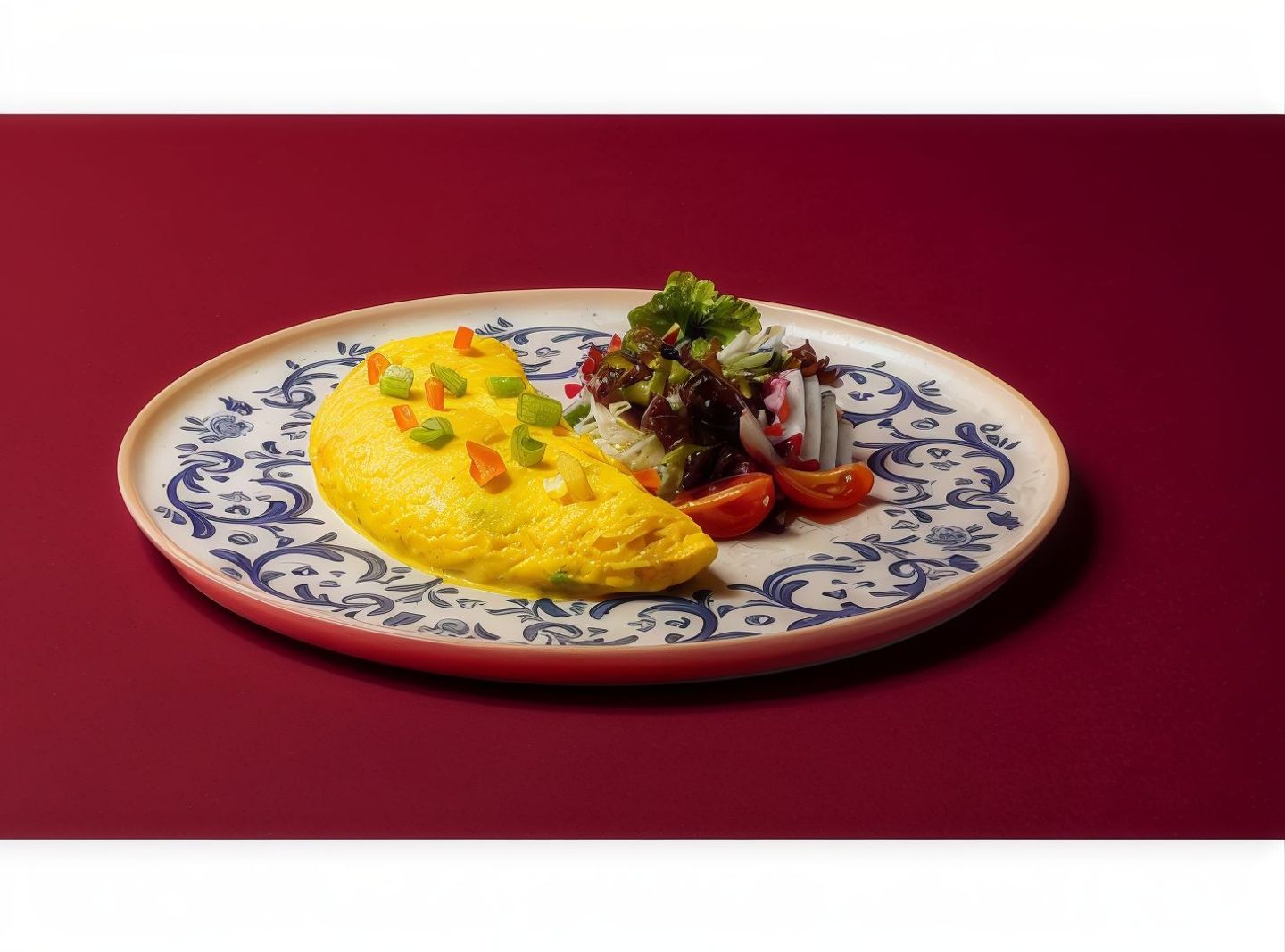 Cheese Omelette With Vegetables