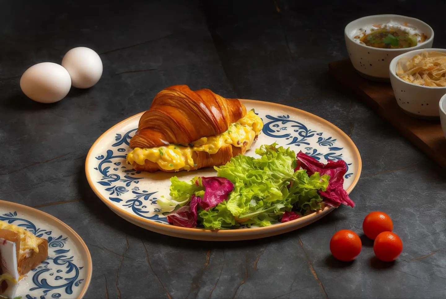 Creamy Egg Cheese Croissant