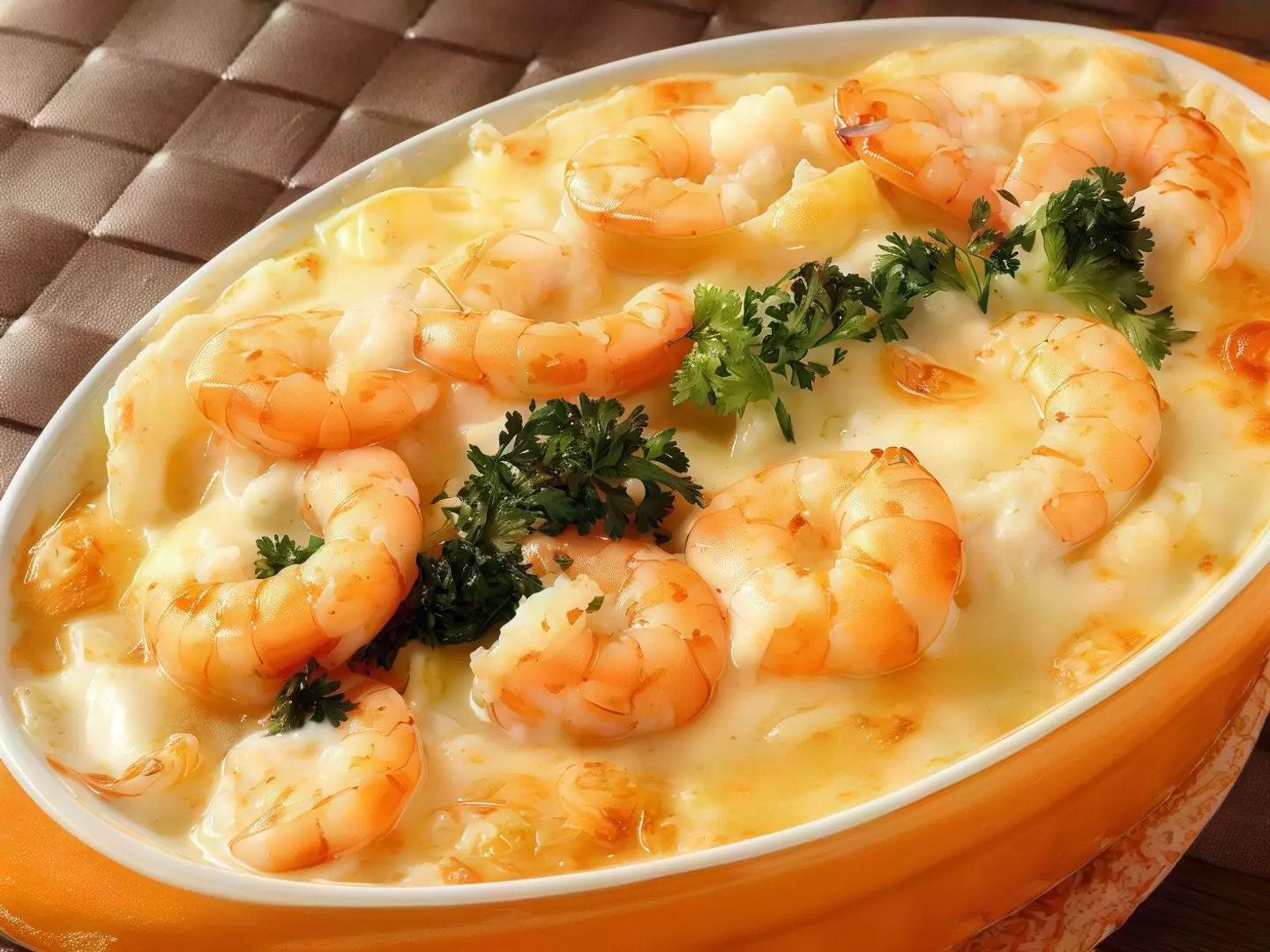 Shrimp Tagine With White Sauce
