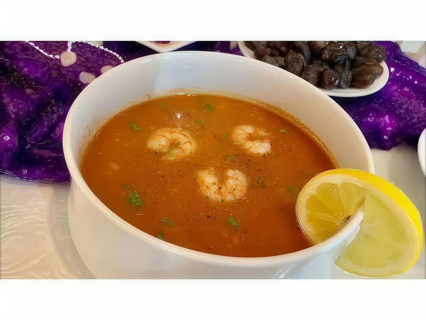 شوربة جمبري احمر