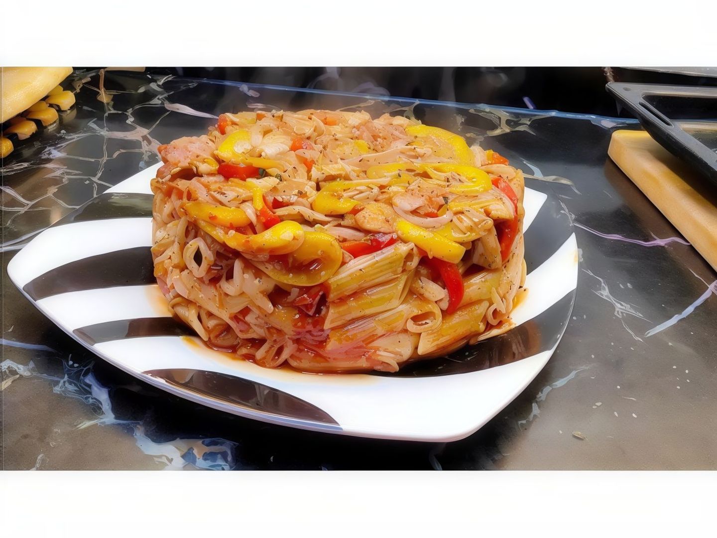 طاجن مكرونة دجاج