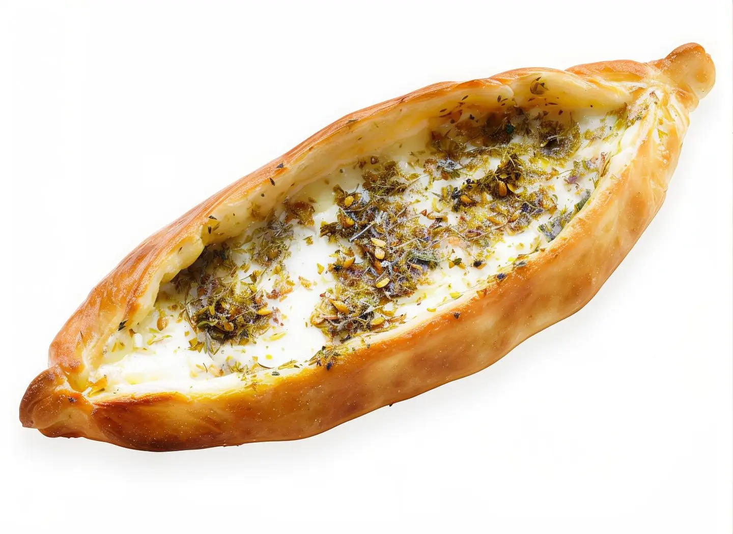 فطيرة لبنه مع زعتر