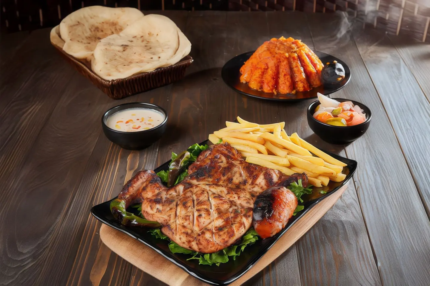 وجبة دجاج مشوي