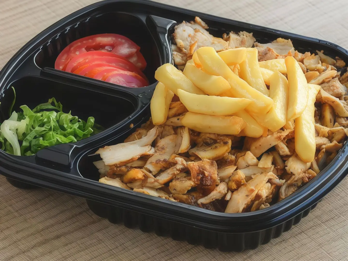 صحن شاورما مشكل مع الرز