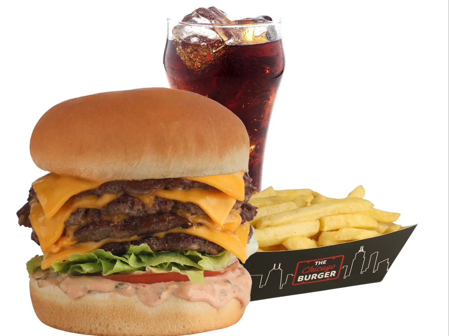 وجبة برجر لحم ٤ في ٤