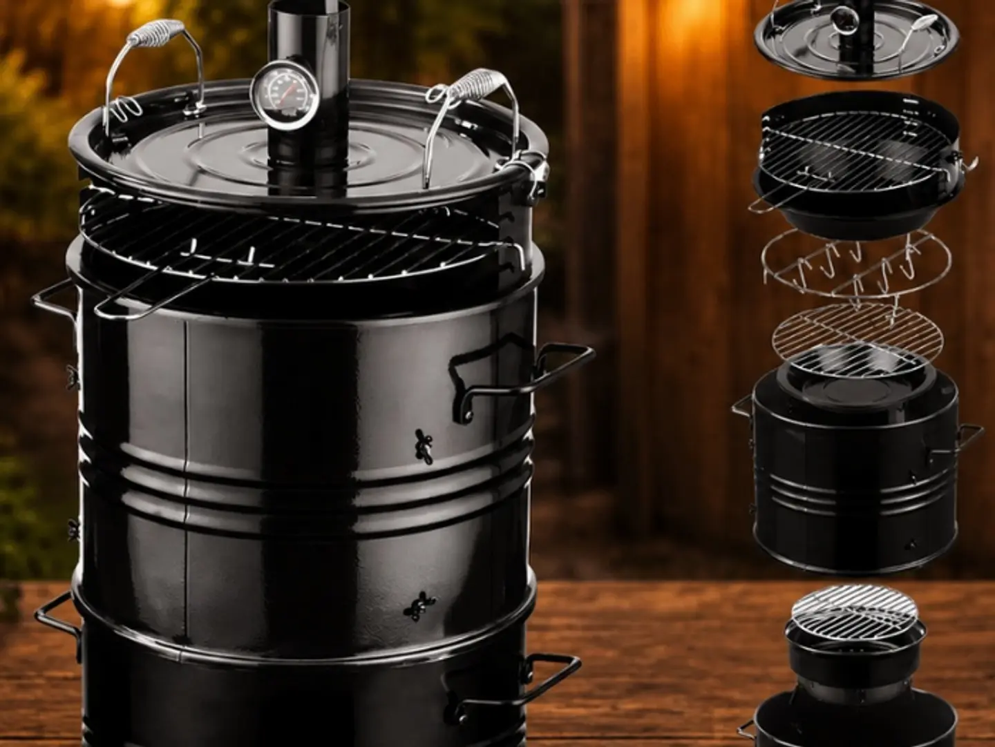Smoking Barbecue Grill