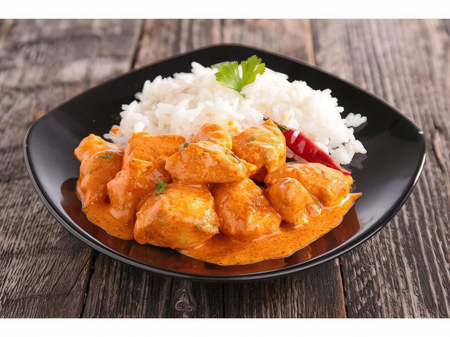 دجاج الكارى مع أرز ابيض