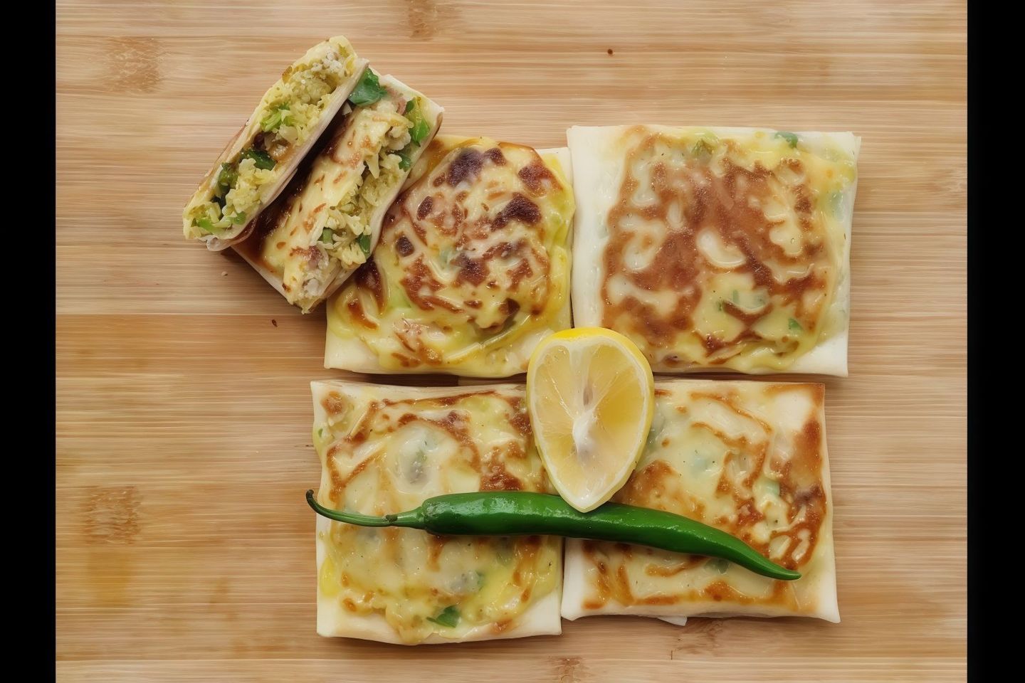 Meat Mutabbak With Cheese
