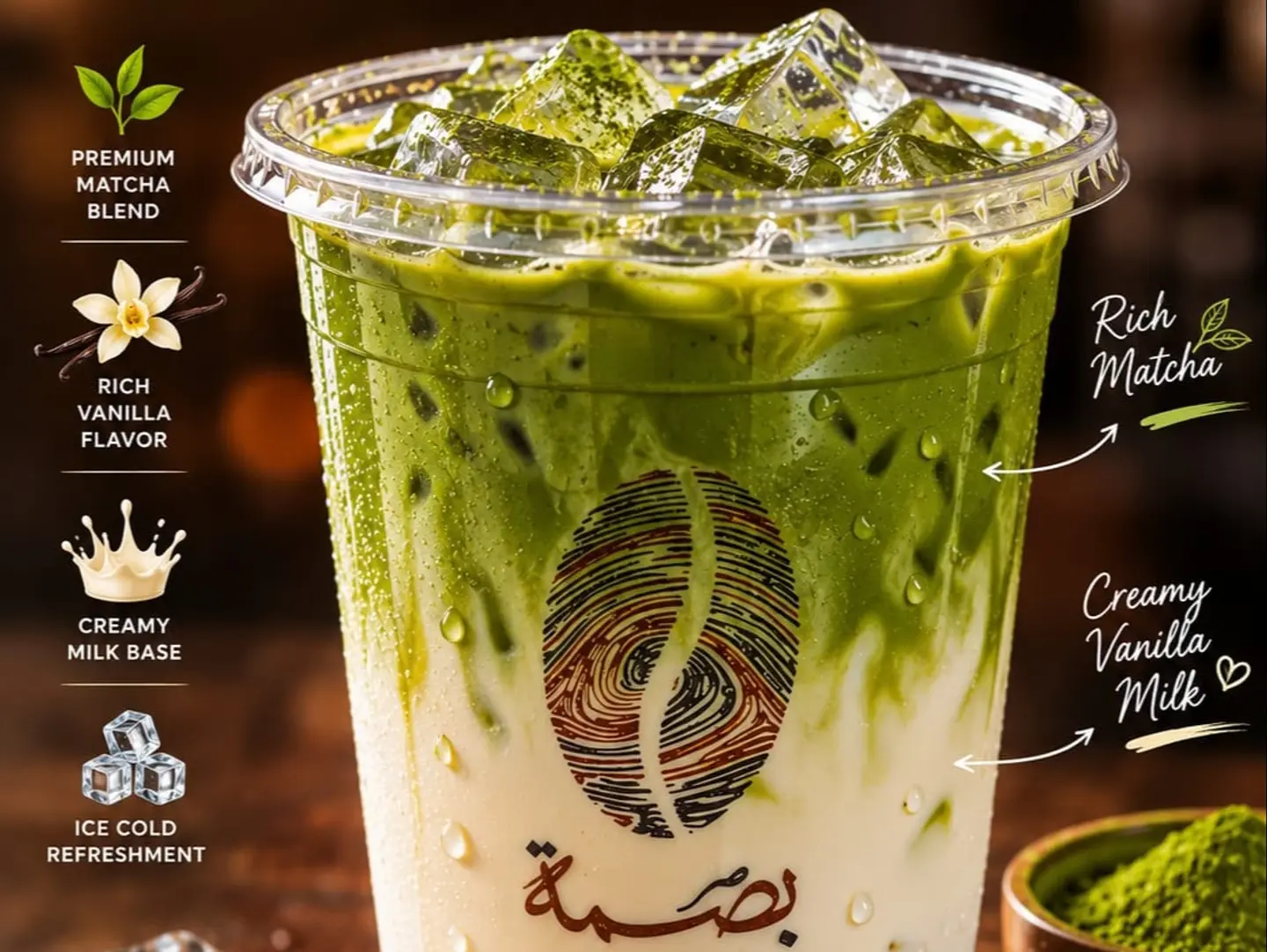 ماتشا فانيلا بارد