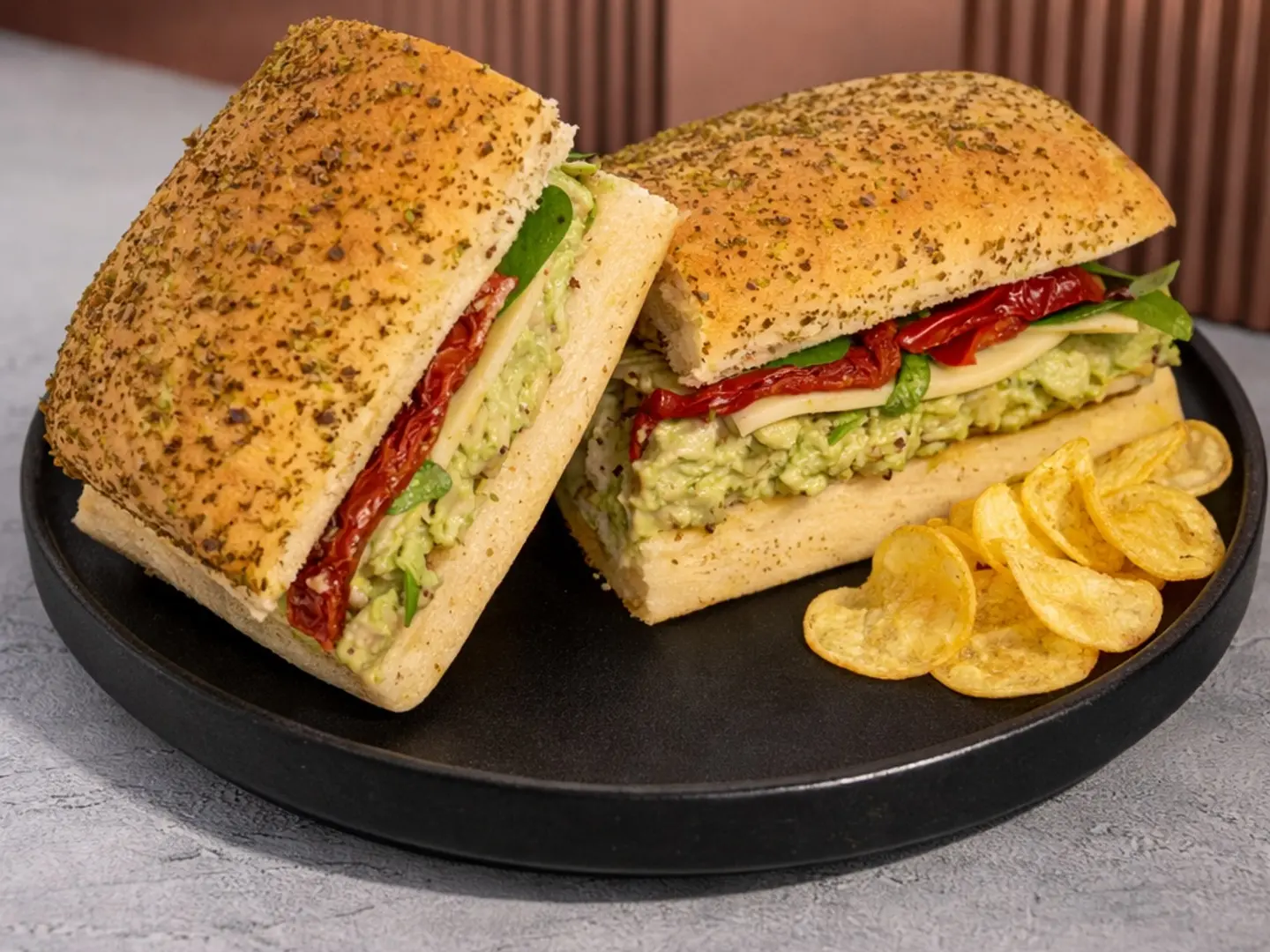 ساندوتش دجاج بالبيستو