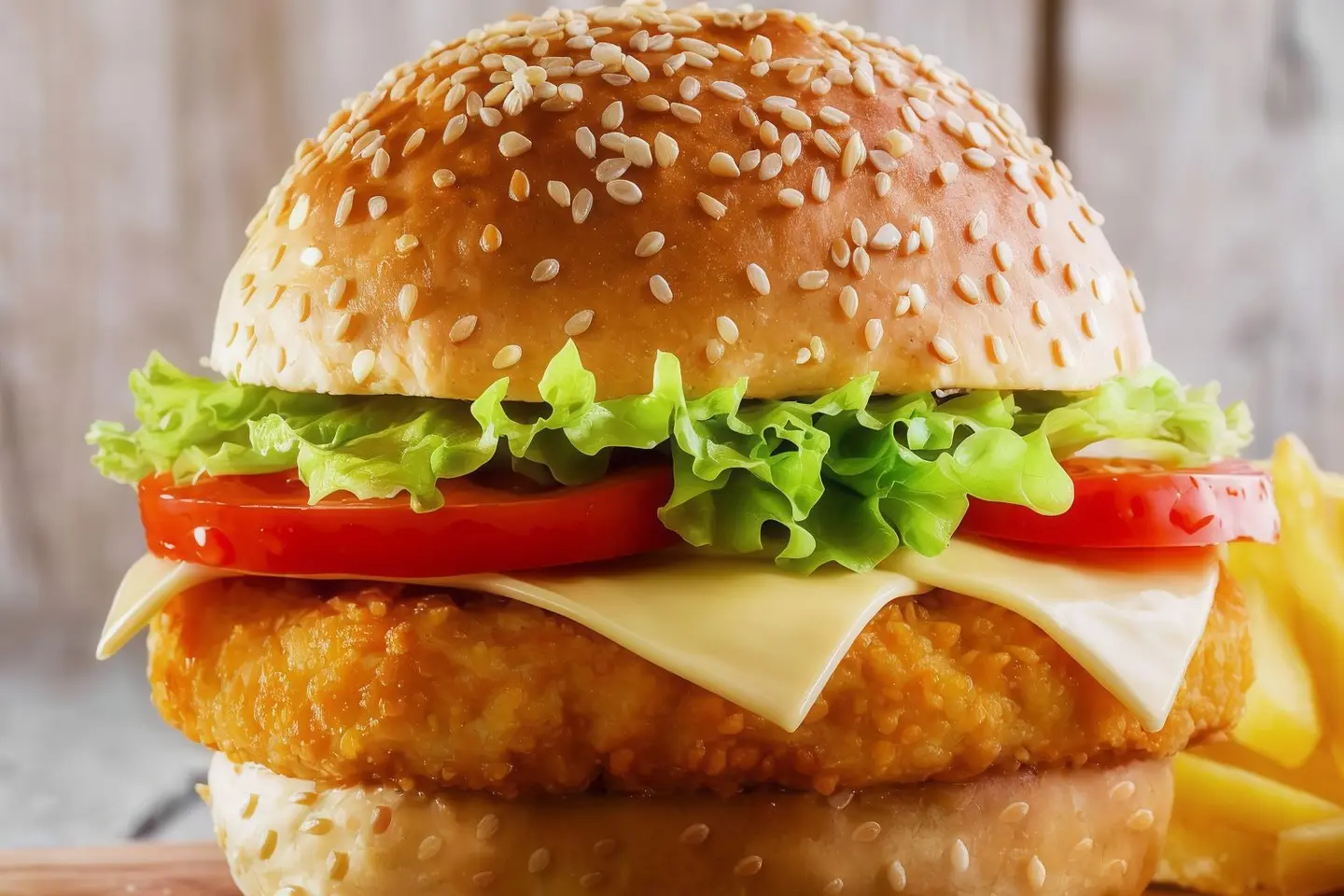 Chicken Burger With Cheese