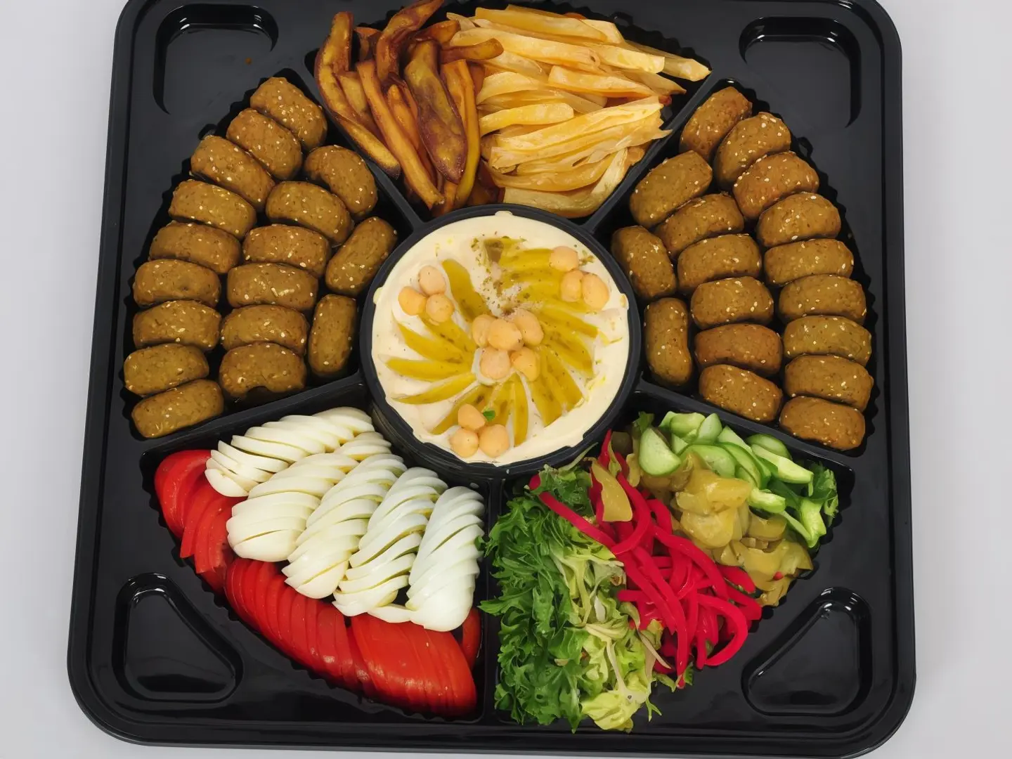 صحن فلافل مشكل كبير