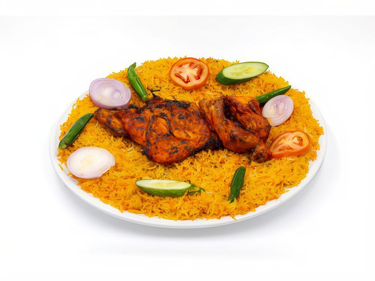Whole Charcoal Chicken With Rice