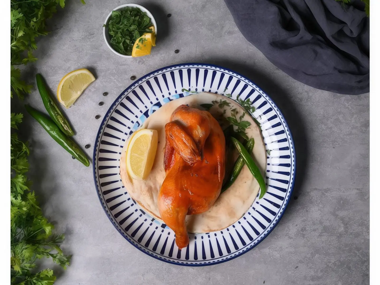 Half Plain Chicken Mandi
