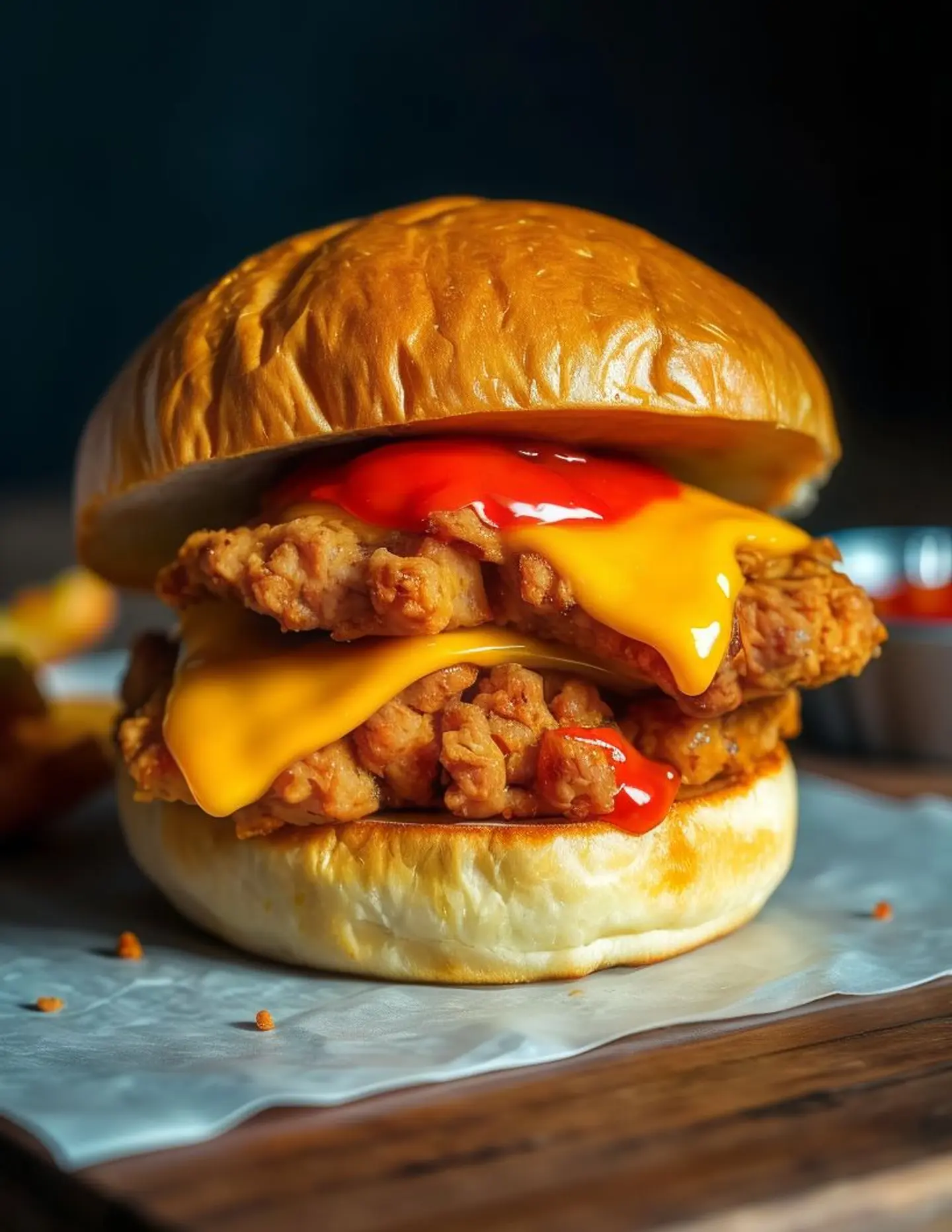 Double Crispy Chicken Burger
