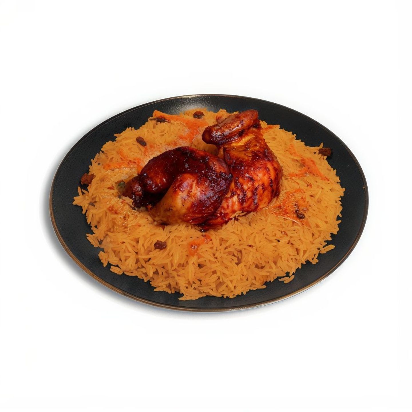 نصف شواية مع الارز
