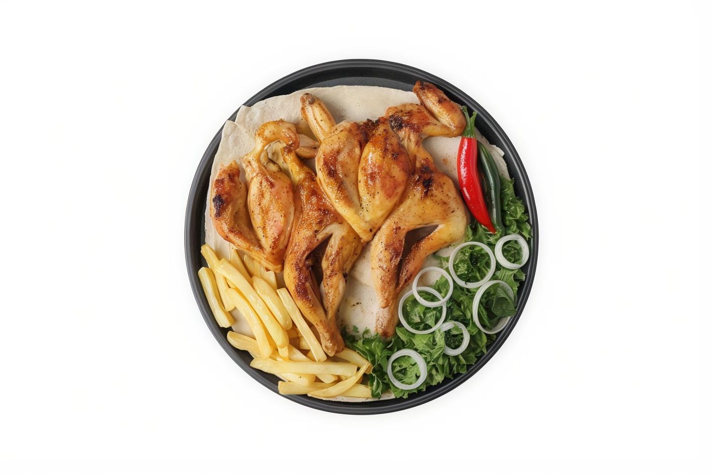 Half Plain Charcoal Chicken