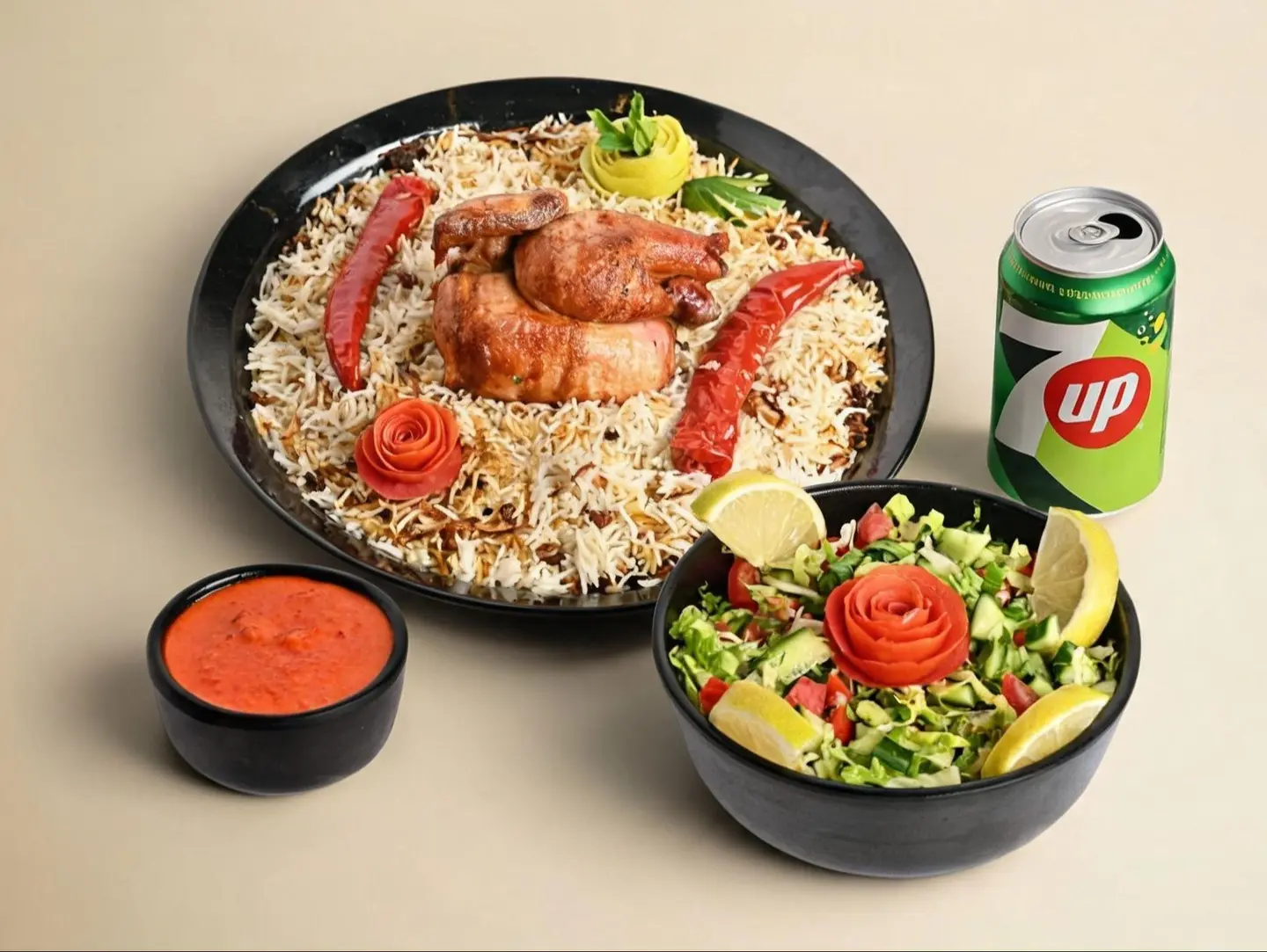وجبة نص دجاج شواية