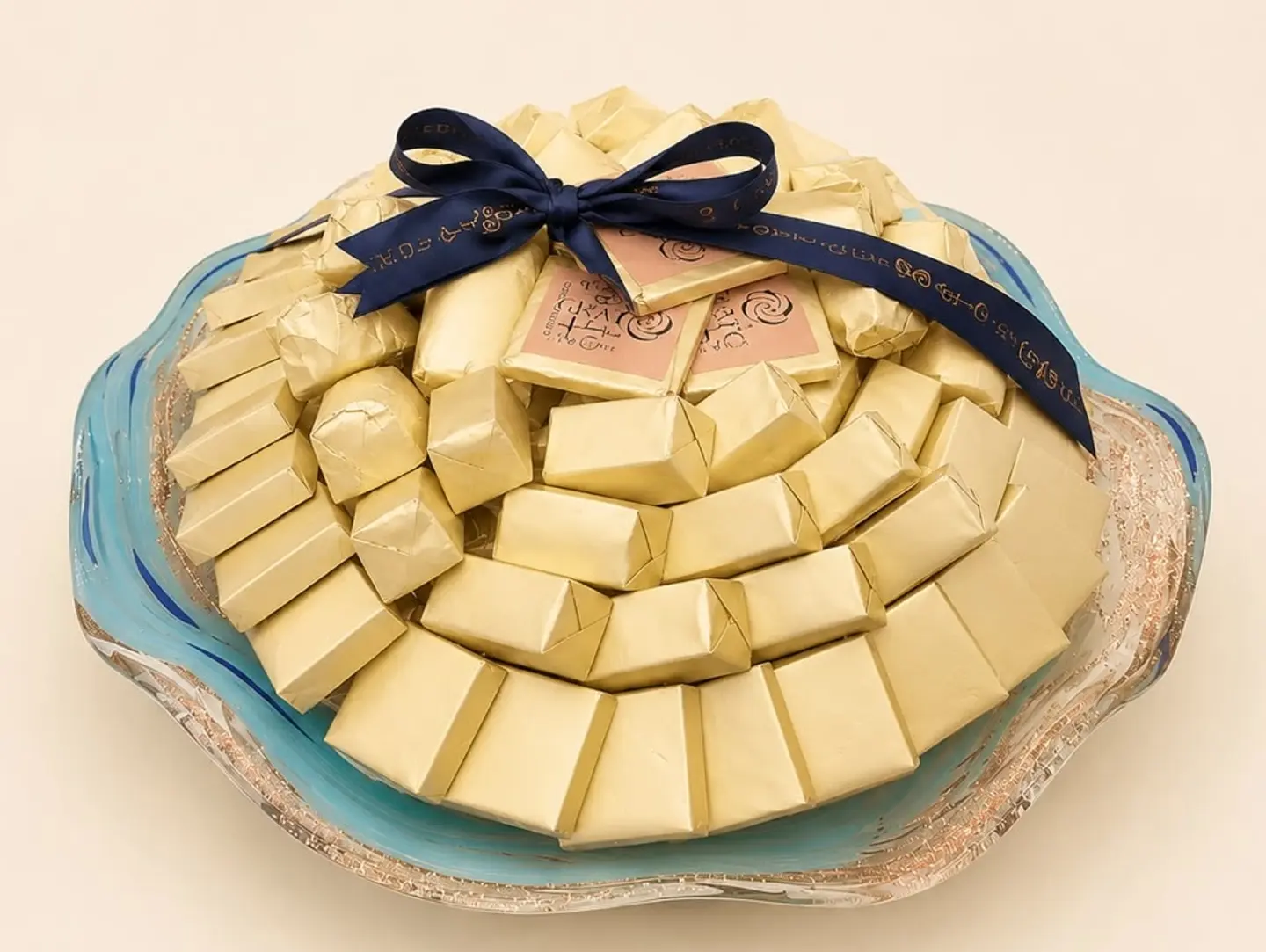 Luxury Blue Crystal Tray 650