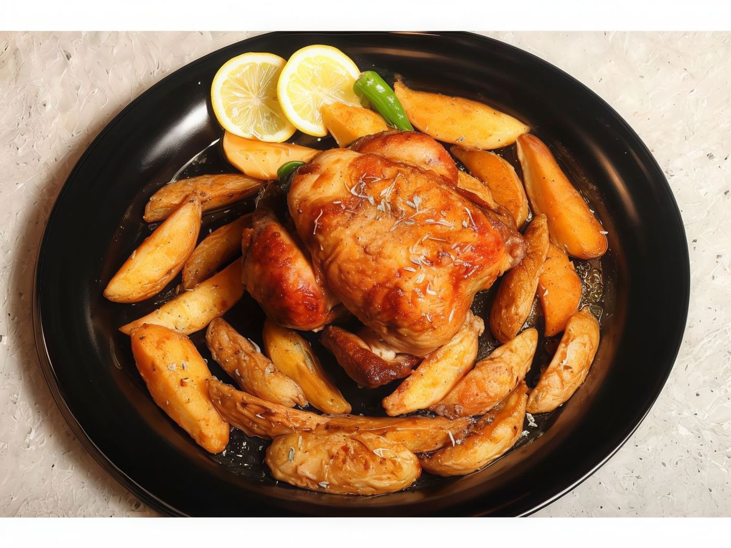 Half A Piece Of Fried Chicken With Butter
