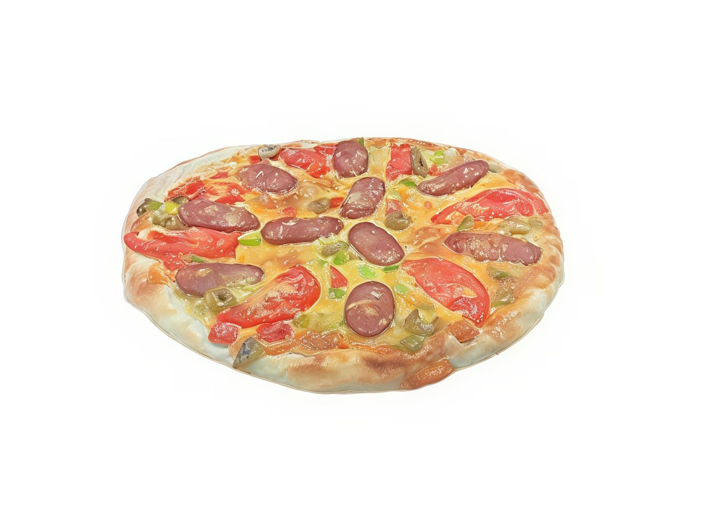 فطيرة هوت دوج لحم حجم وسط