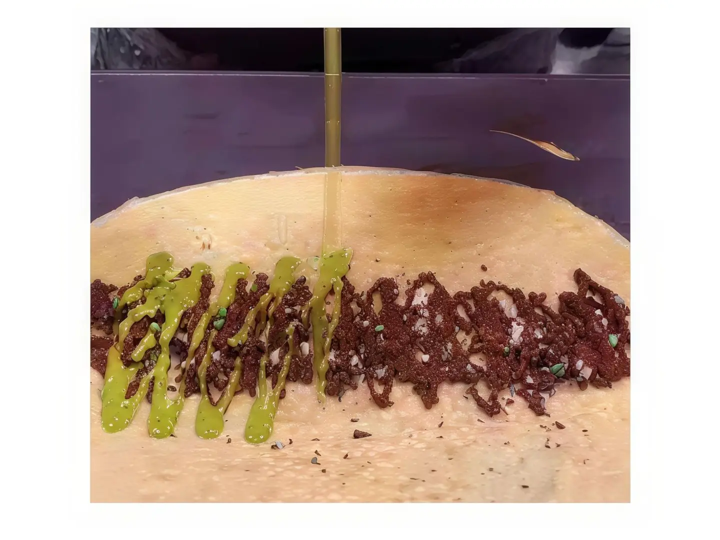 Kunafa Crepe With Nutella And Pistachio