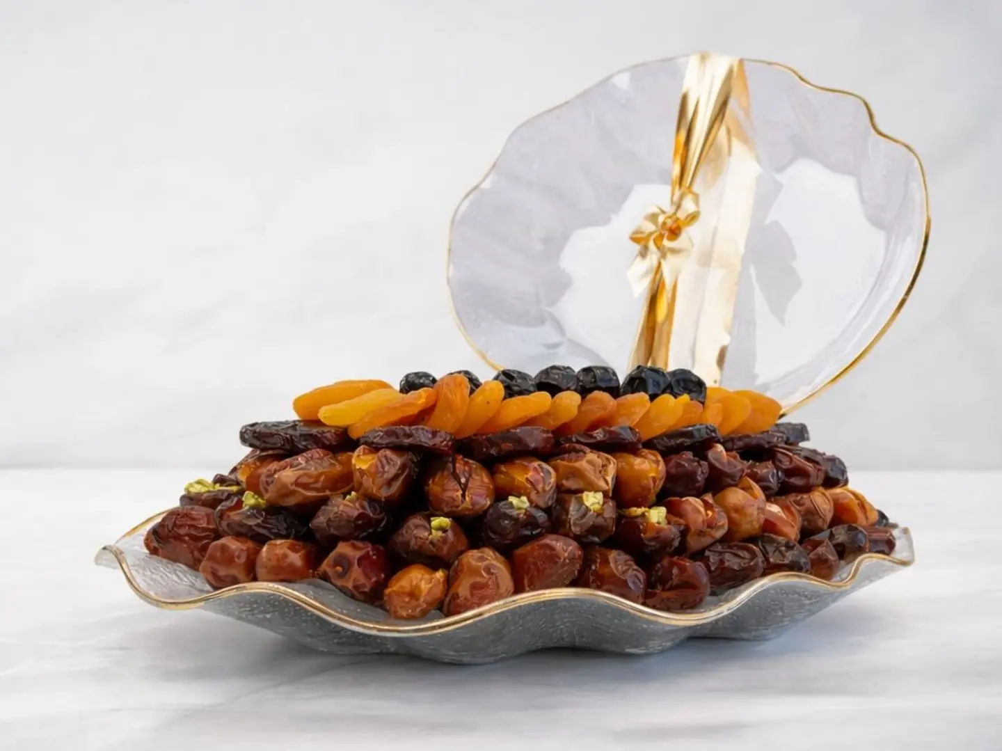 Shell Shaped Glass Tray Small