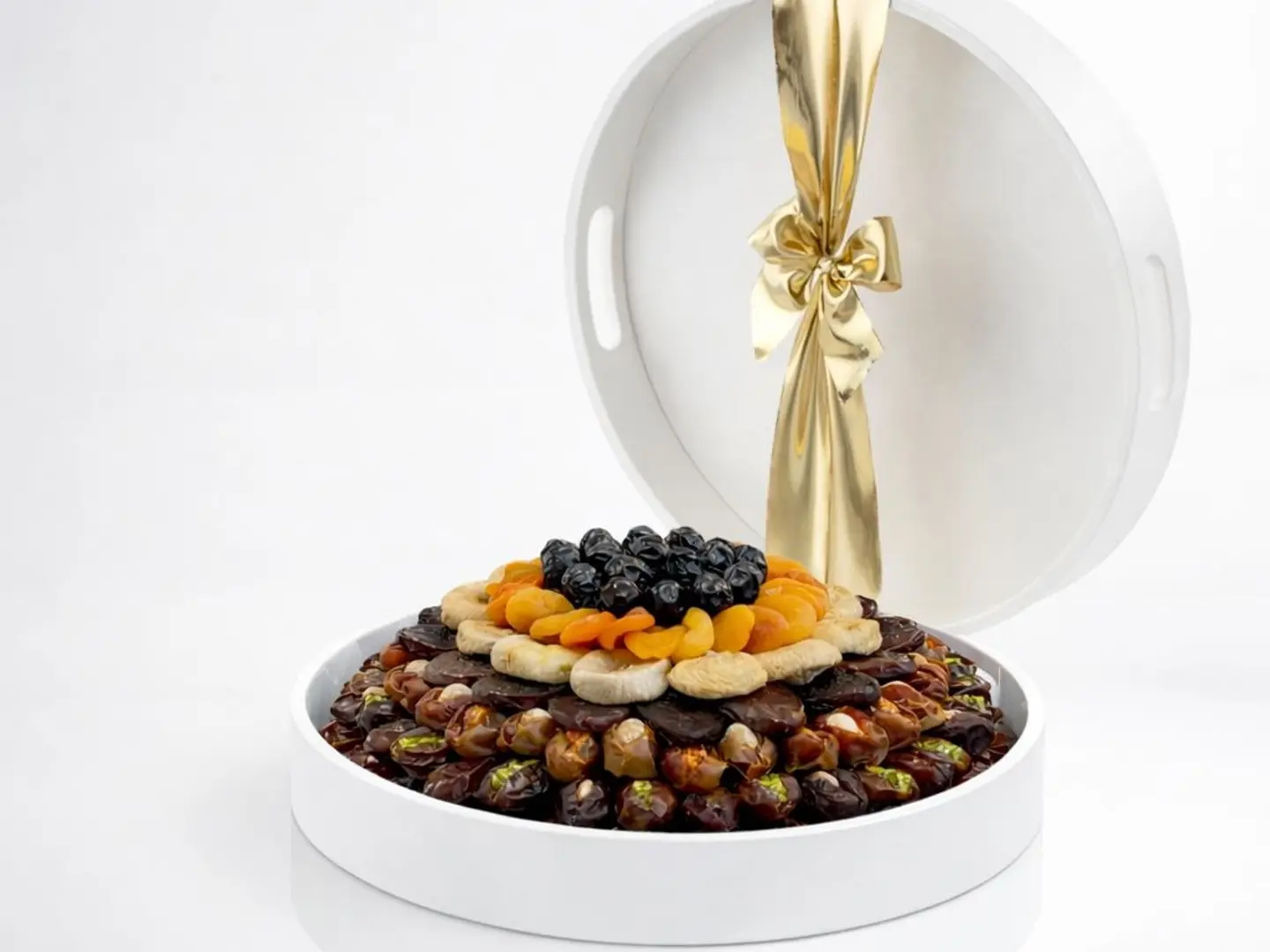 Ivory Round Tray Large