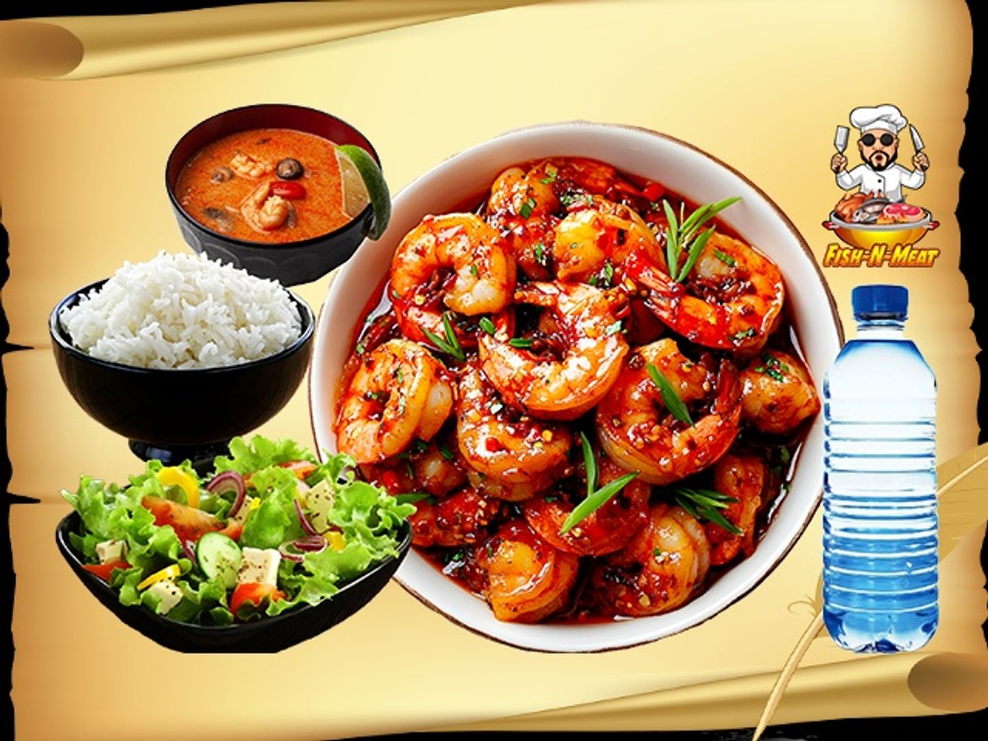 Chili Shrimp With Rice