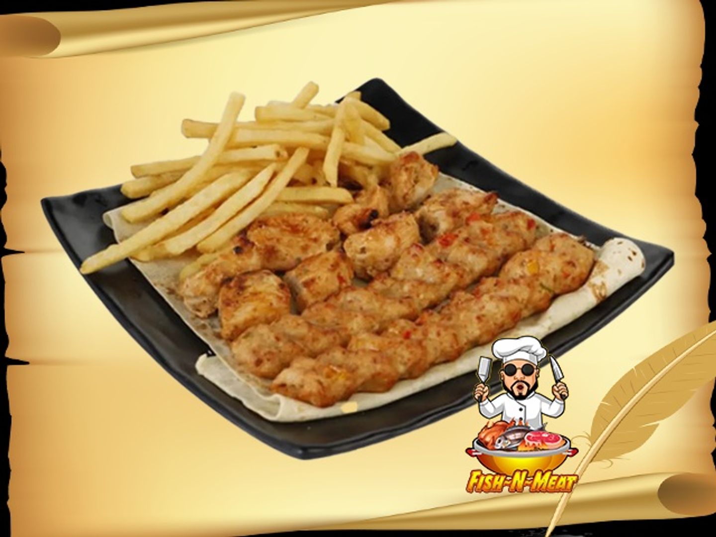 Chicken Grills Mix - 2 Chicken Skewers 1x Kabab 1x Awsal