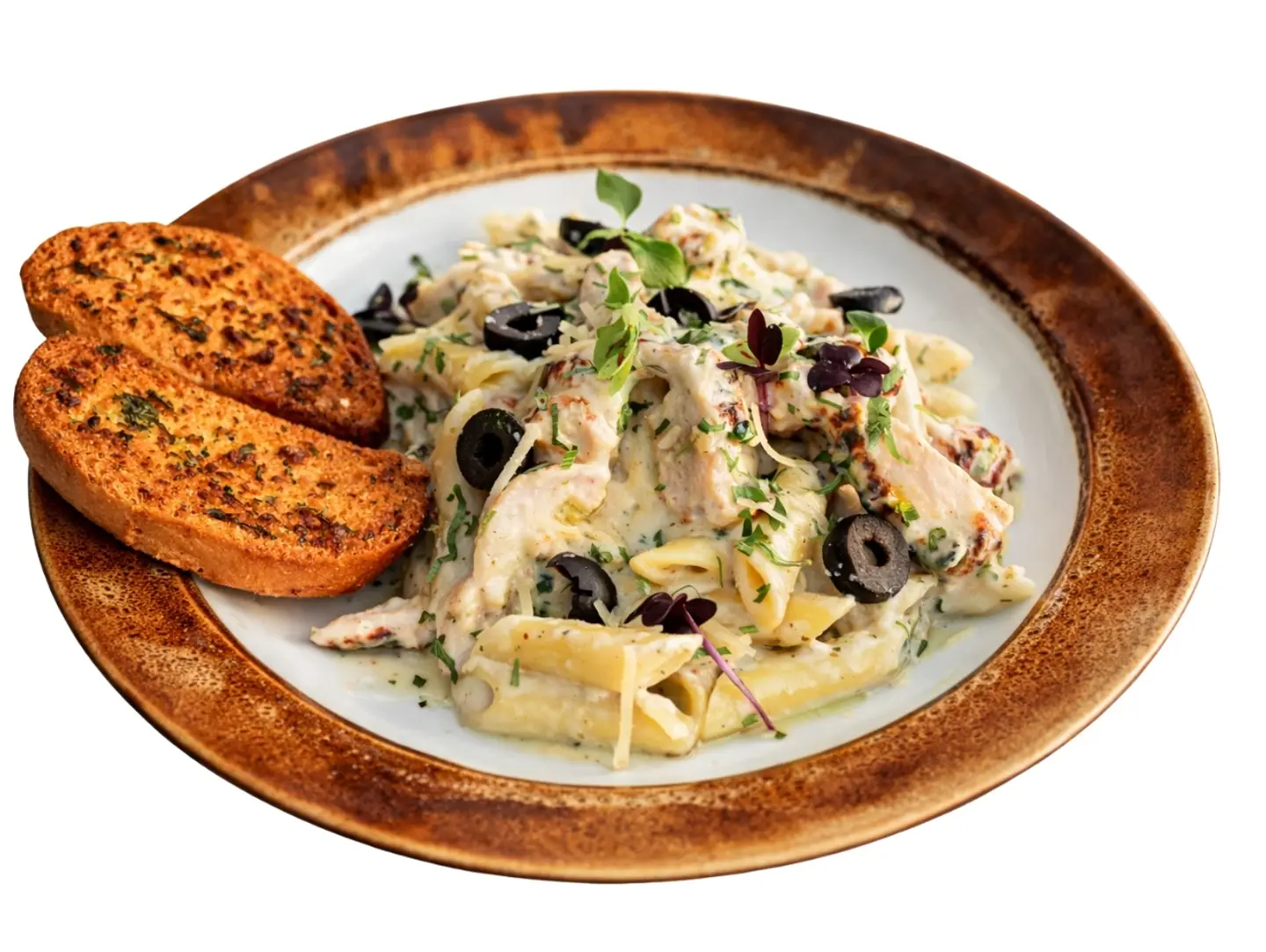 Penne Alfredo - Charcoal Malai Chicken