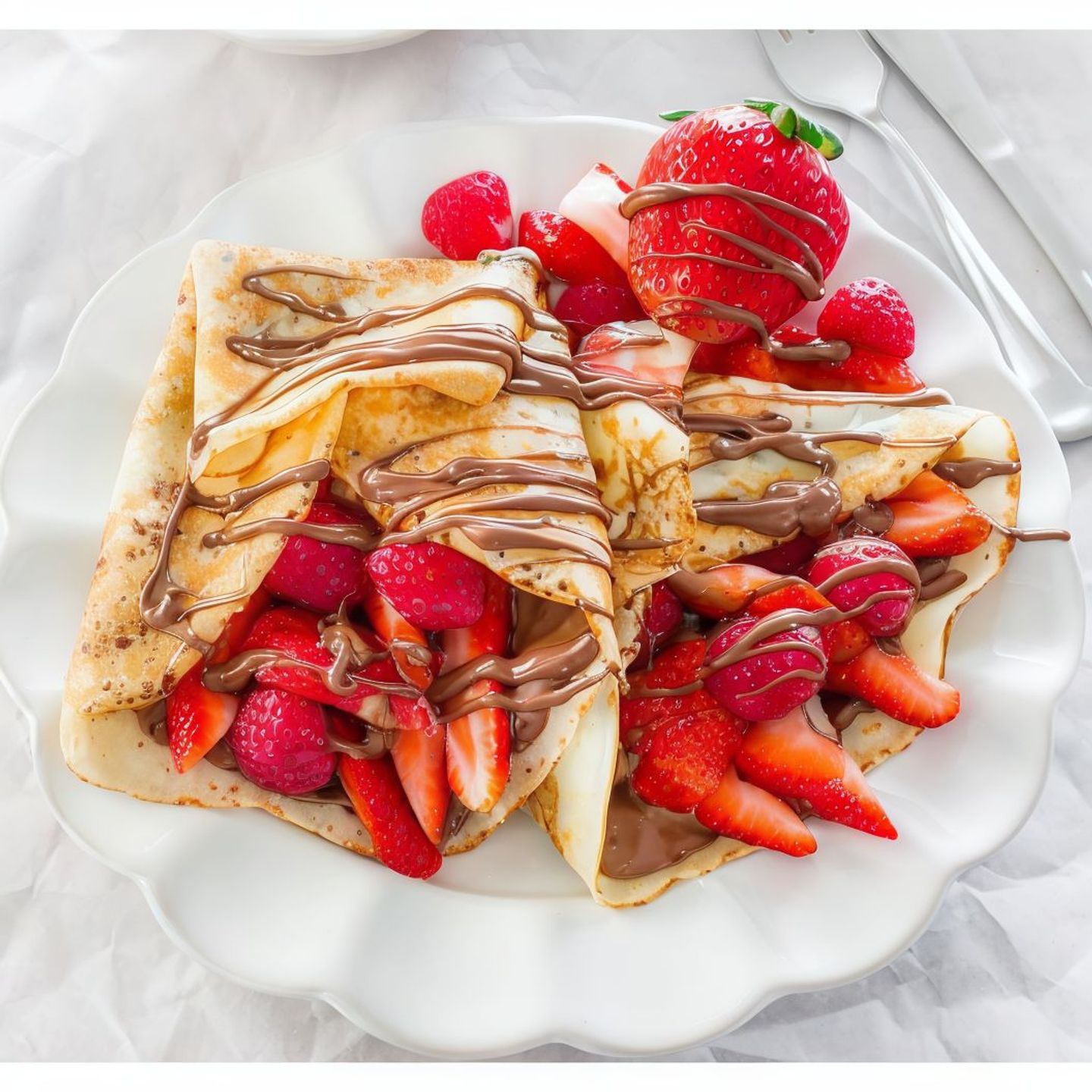 Nutella Strawberry Crepe