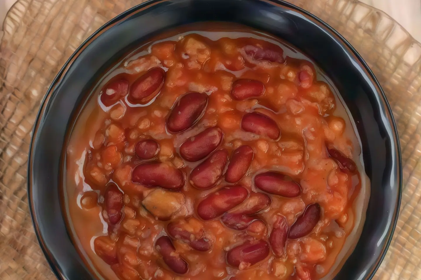 صحن فاصوليا حمراء