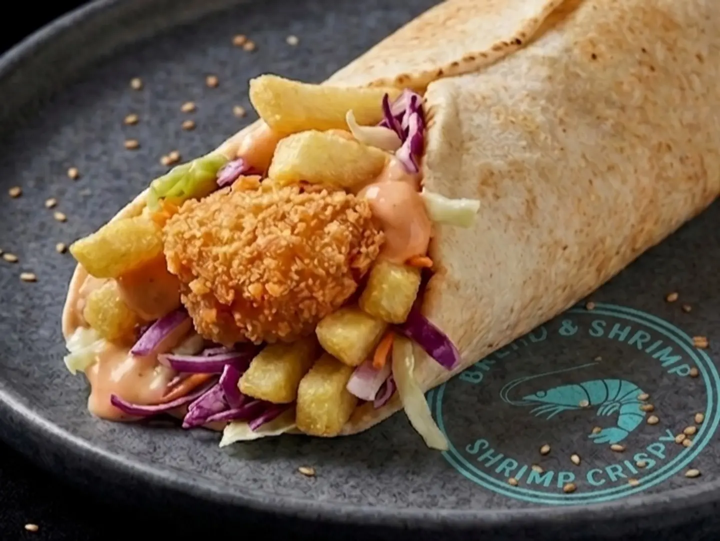 Crispy Pita Bread Shrimp Sandwich (Economical)
