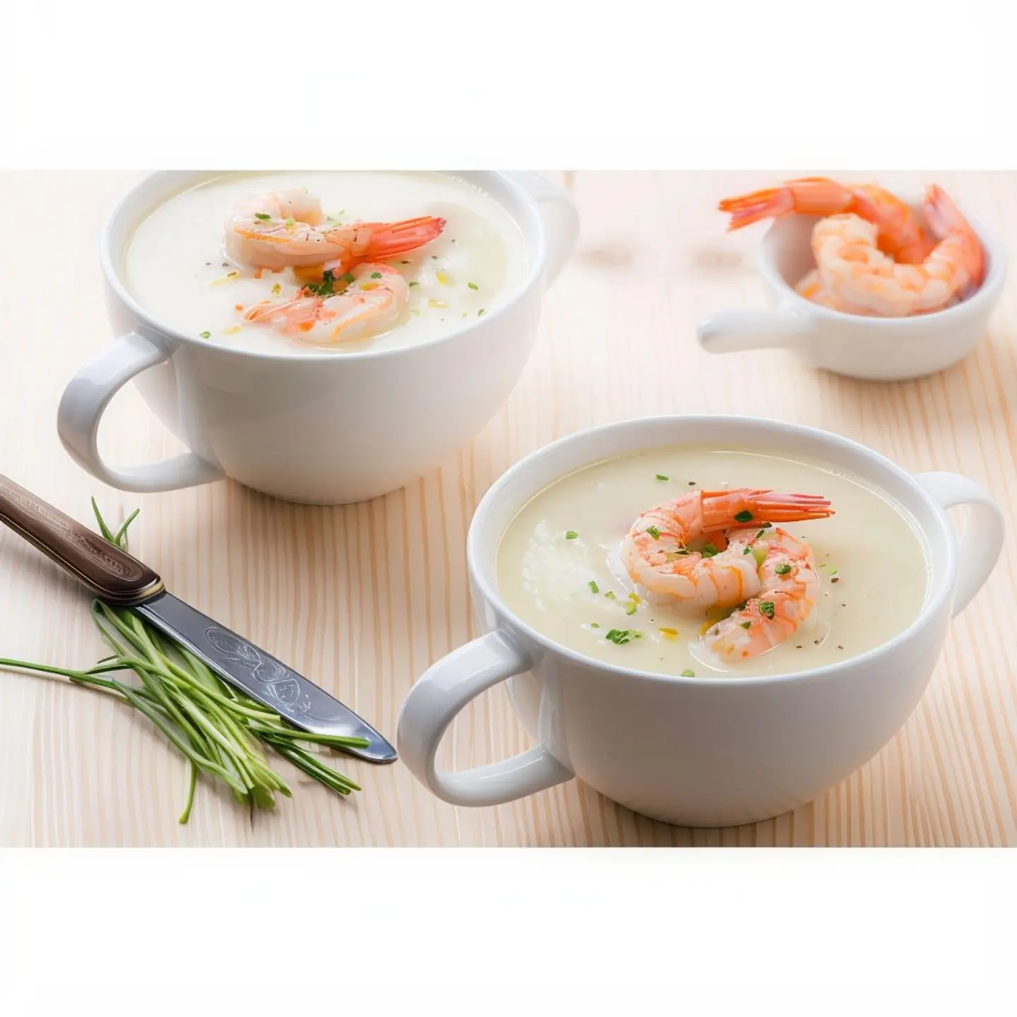 شوربة الجمبري بالكريمة