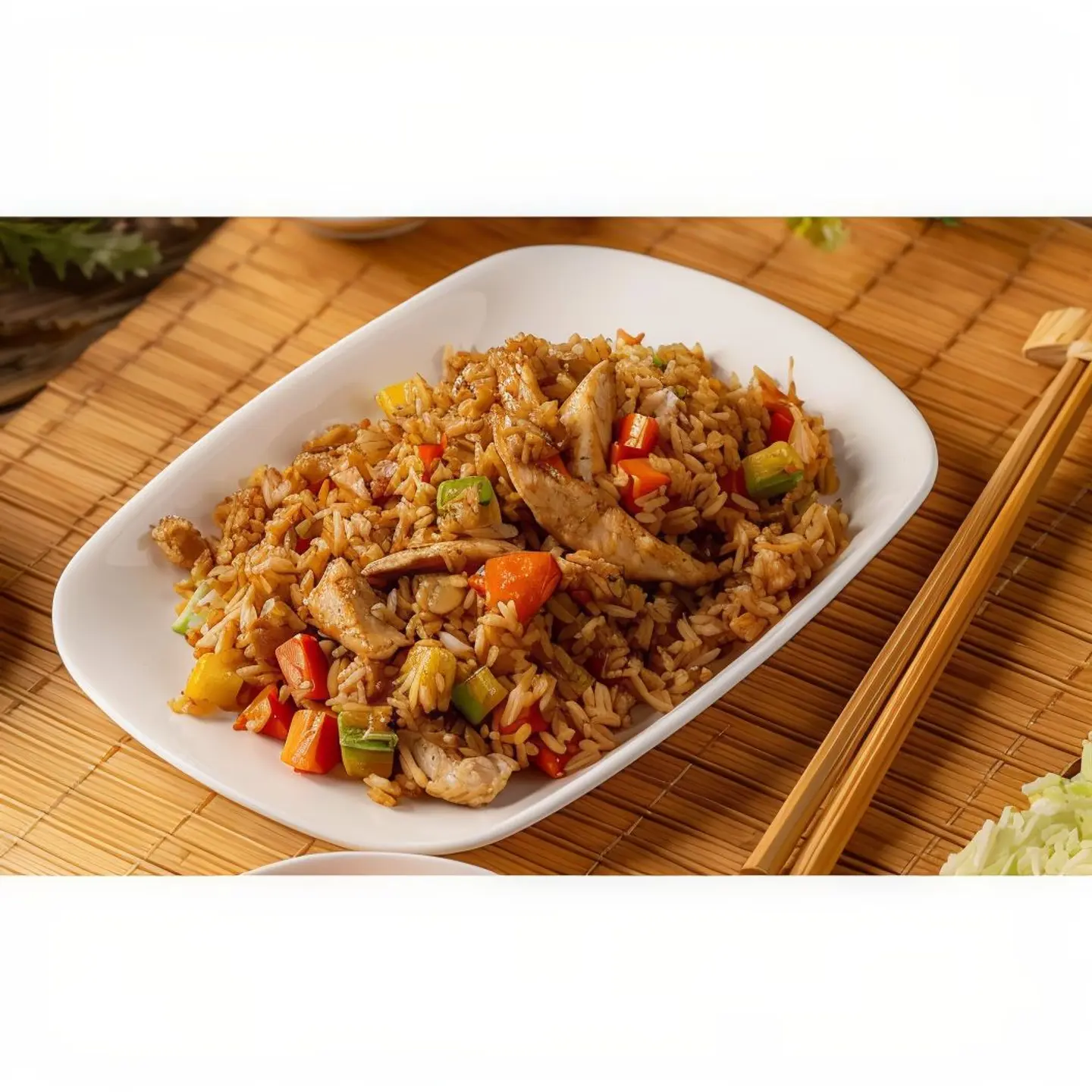 أرز مقلي دجاج