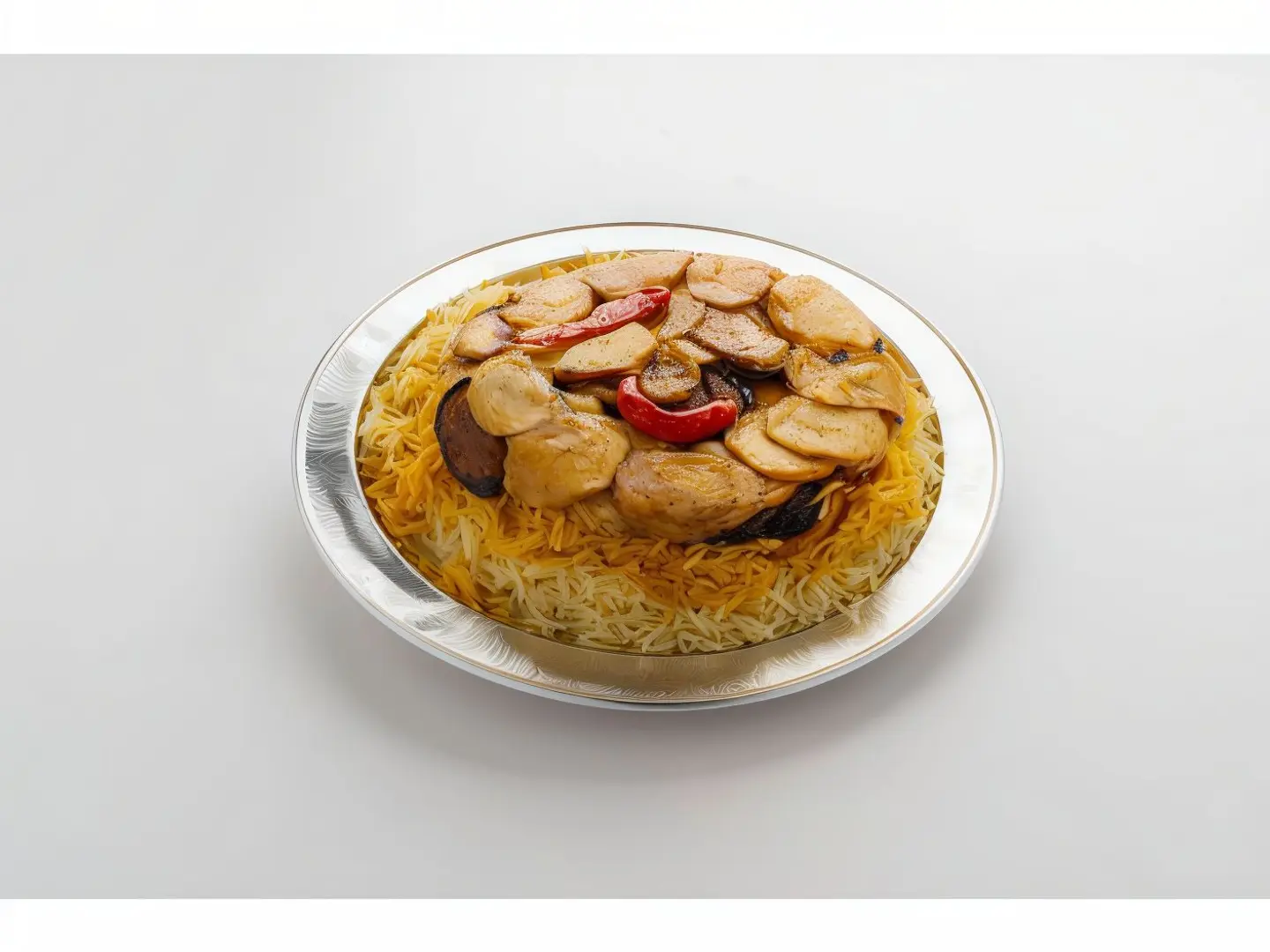 مقلوبة نصف حبة دجاج