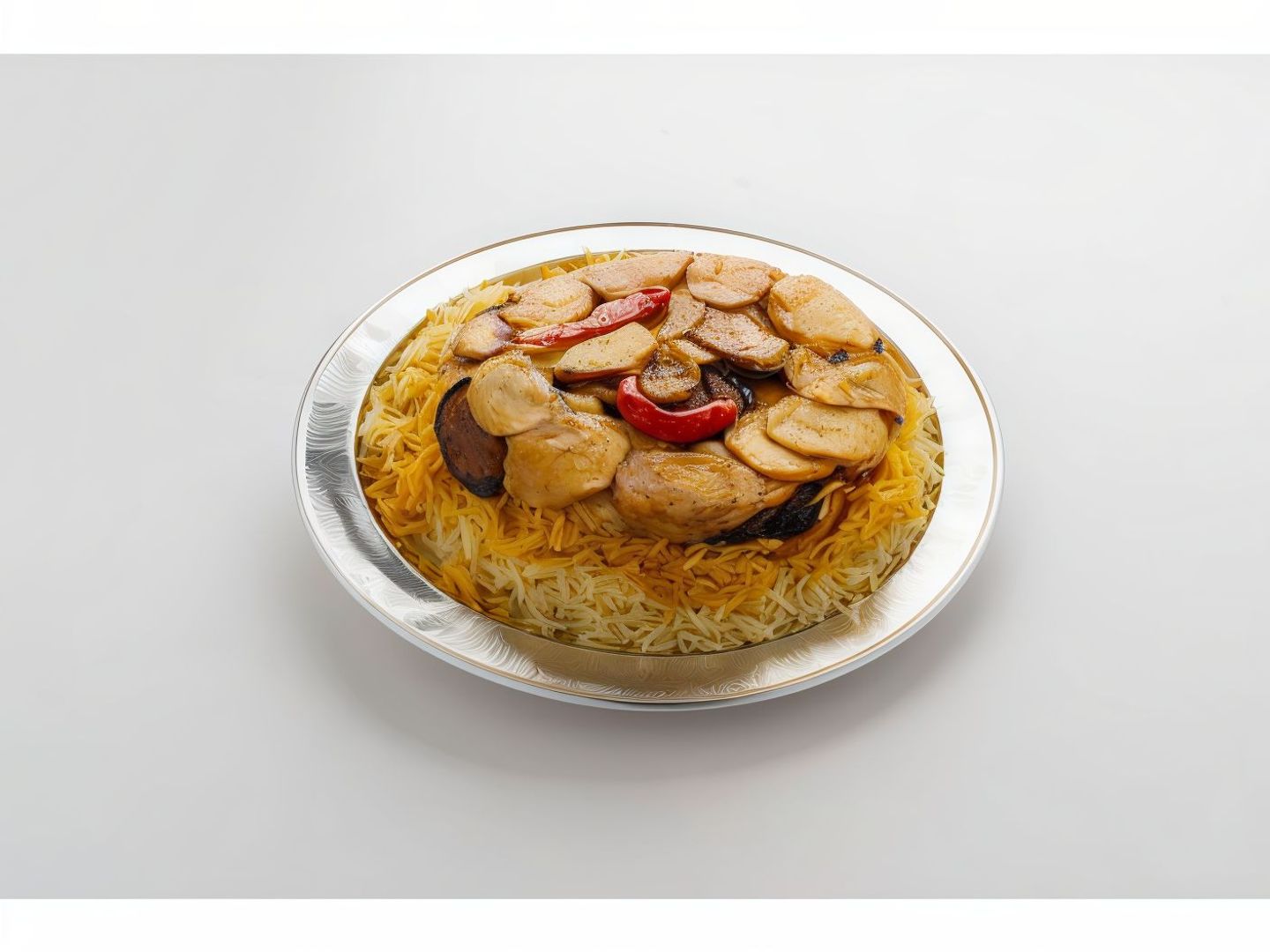 مقلوبة نصف حبة دجاج