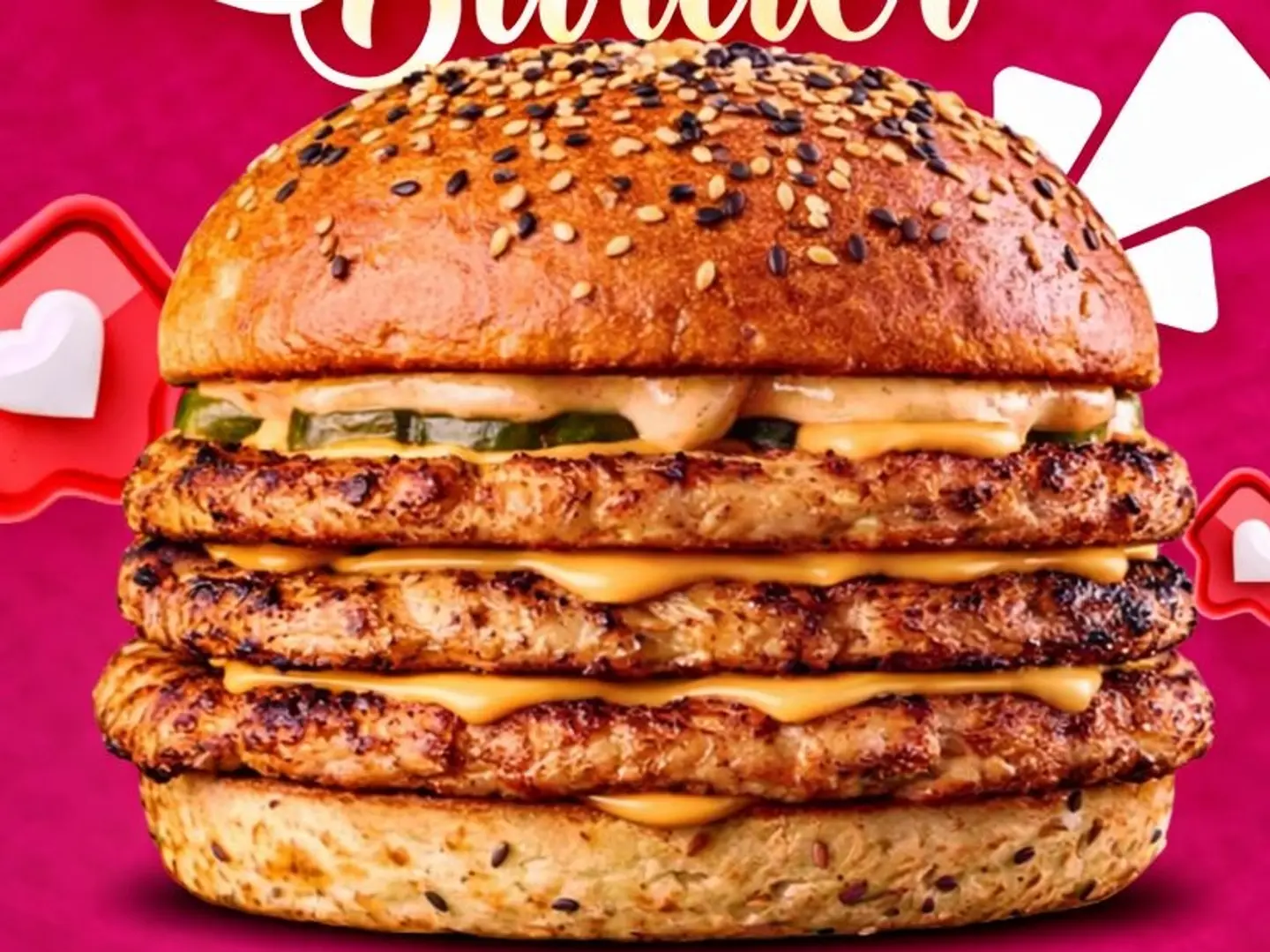 Triple Chicken Burger