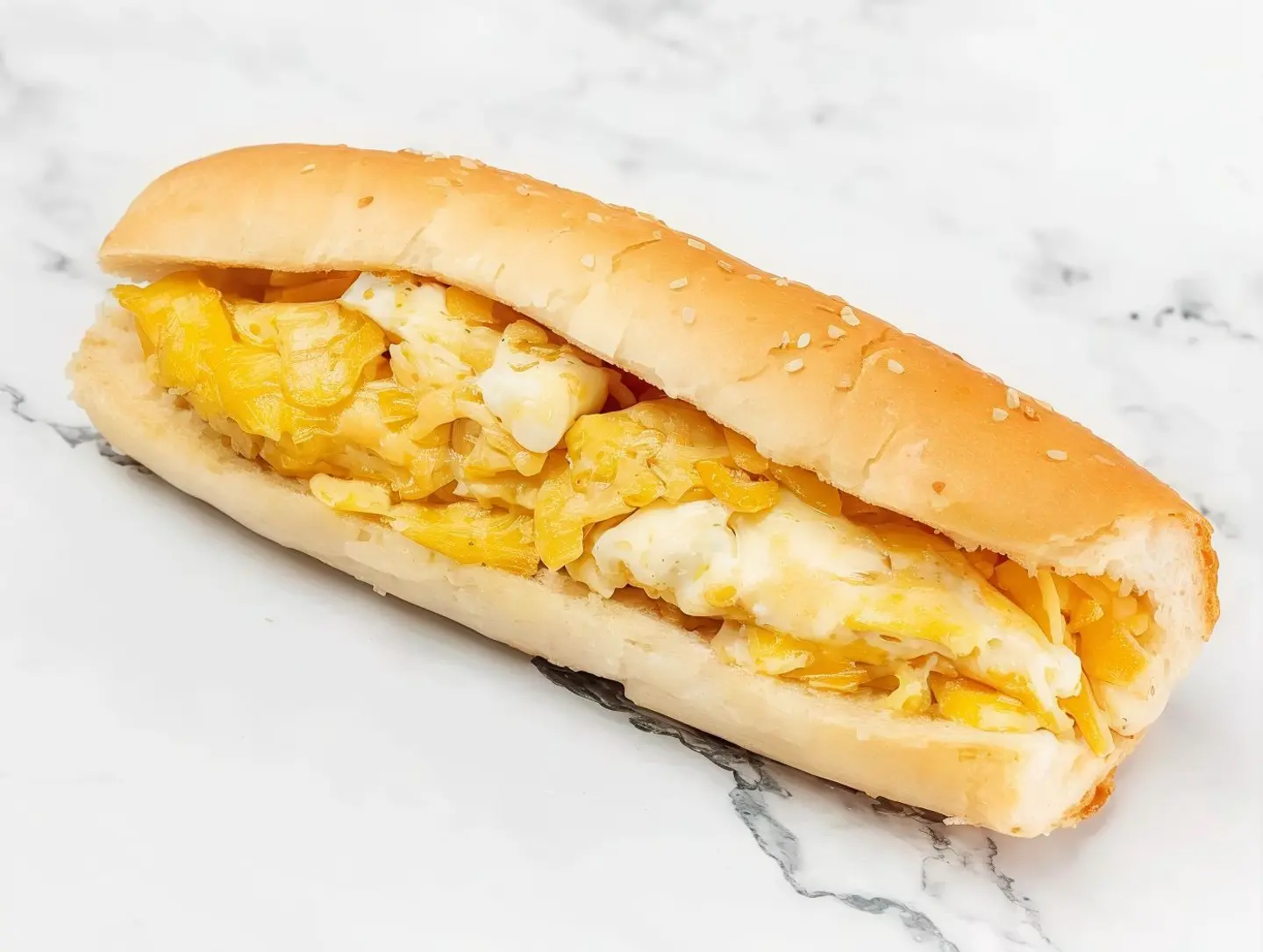 Egg Sandwich With Cheese And Potatoes