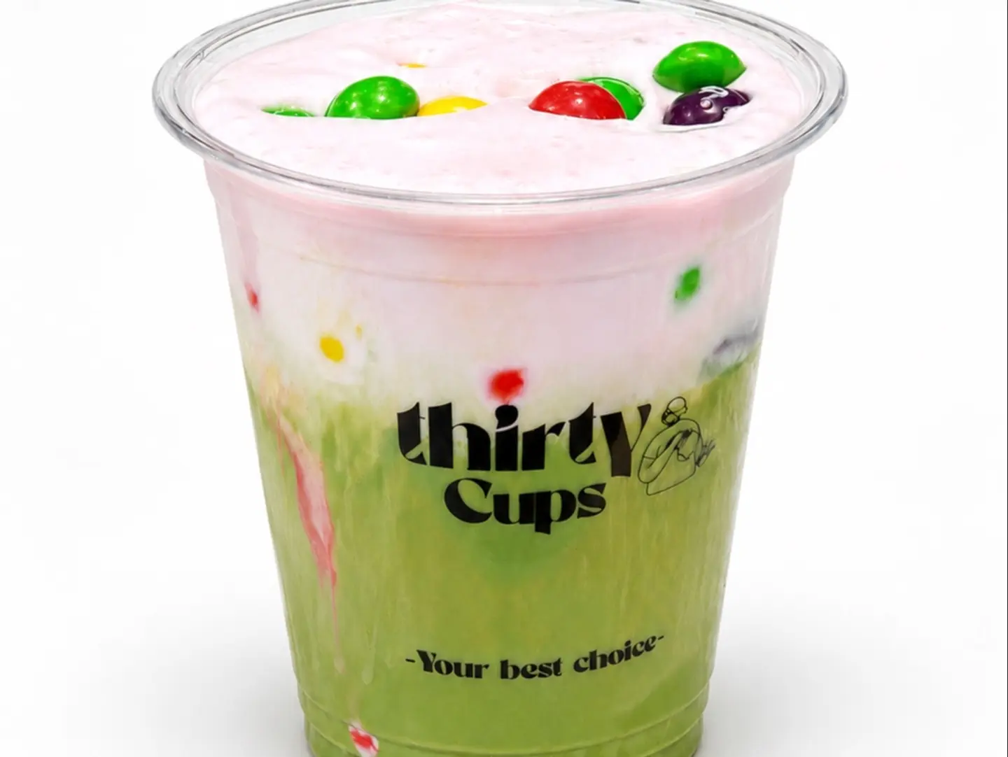 Ice Matcha Skittles Fruit