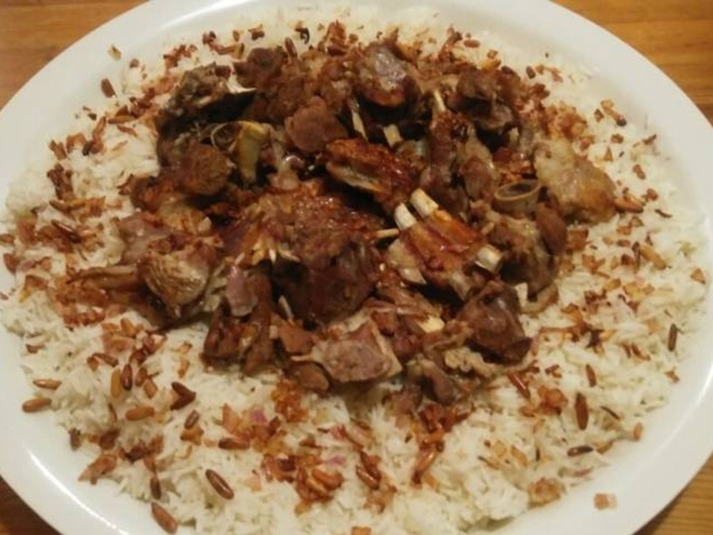 بورما لحم مع الارز