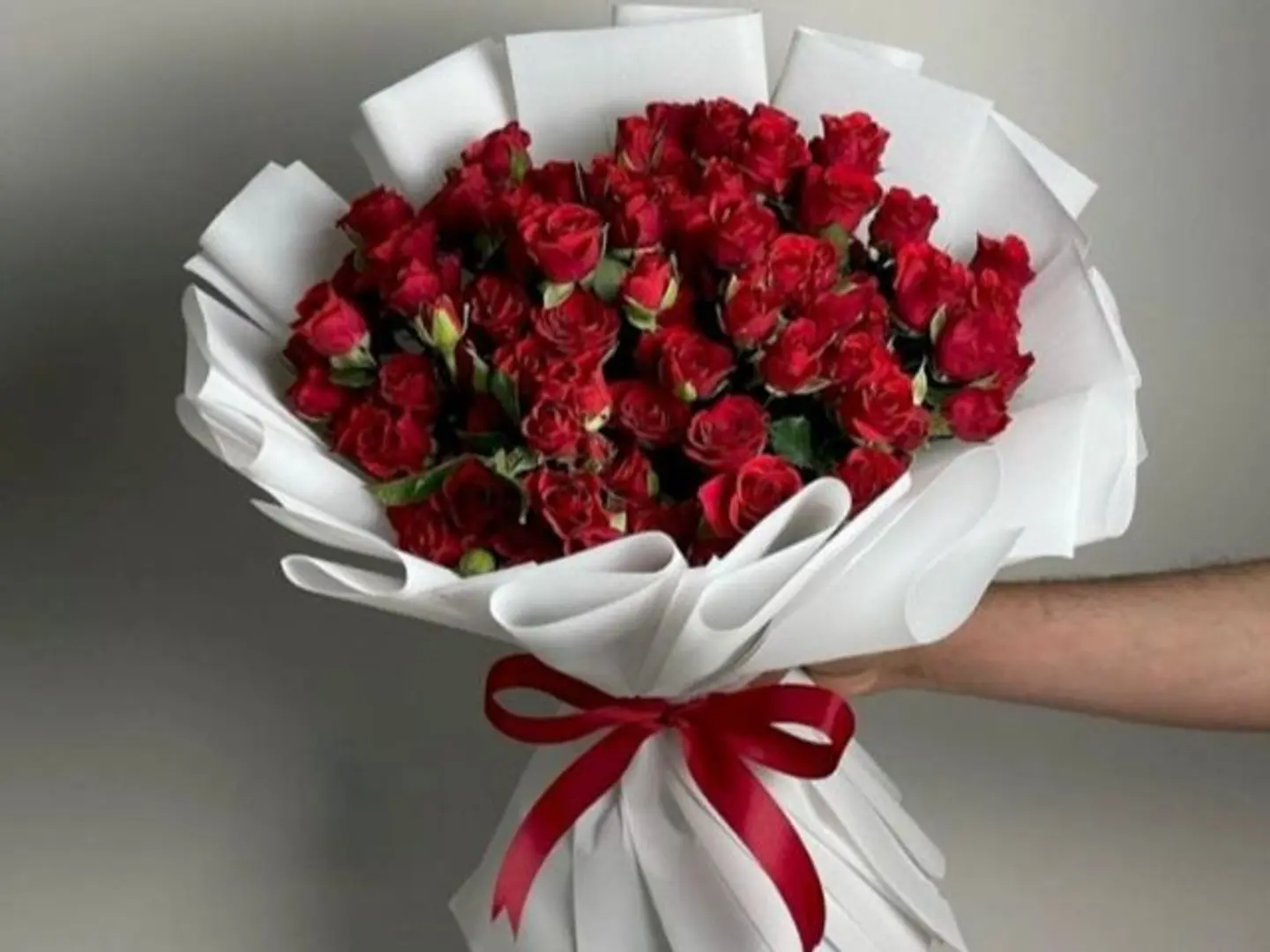 باقة البيبي الروز الاحمر