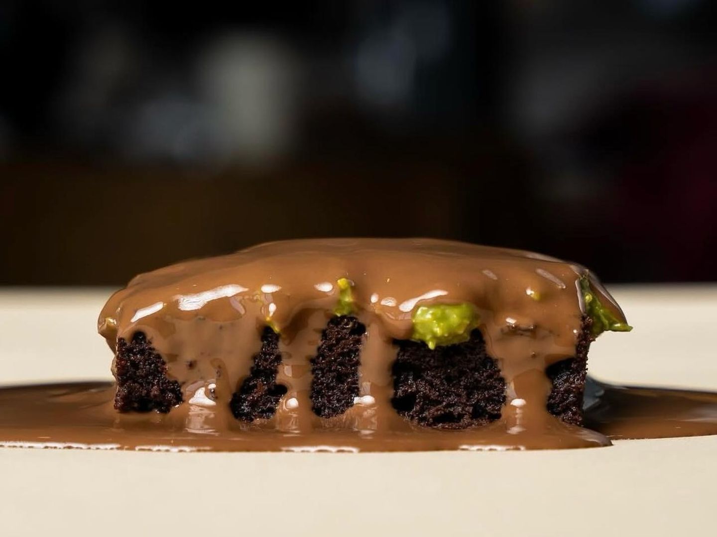 Pistachio Kunafa Brownie