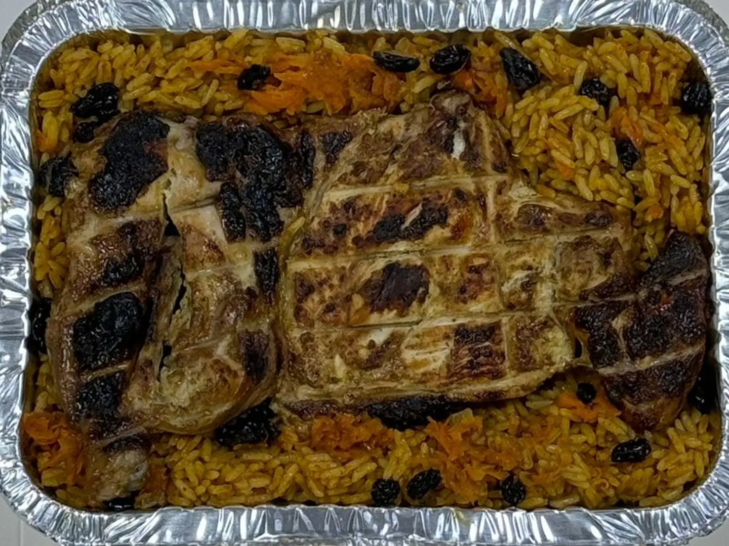 دجاجه على الفحم مع رز بخاري