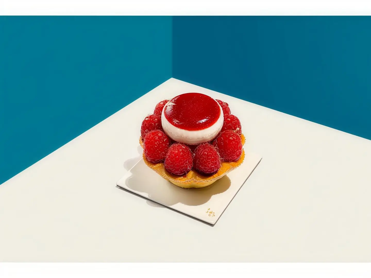Mini Vanilla Raspberry Tart