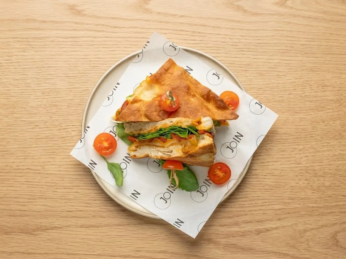 Pizza Sandwich With Coffee