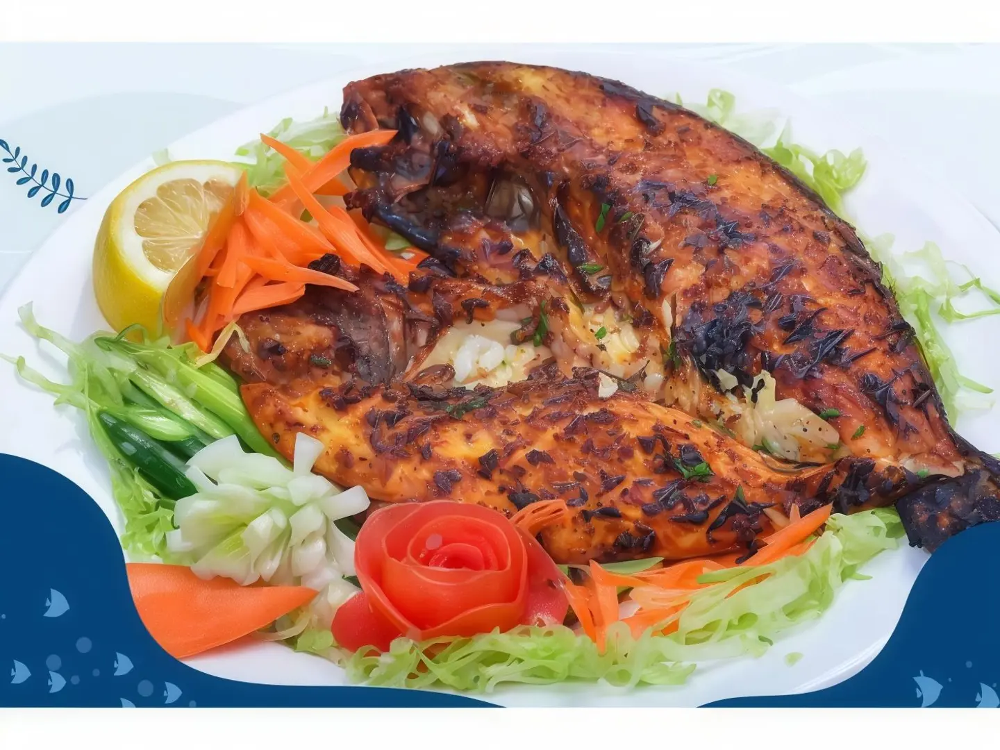 عروسة بالفرن سمك وشبك