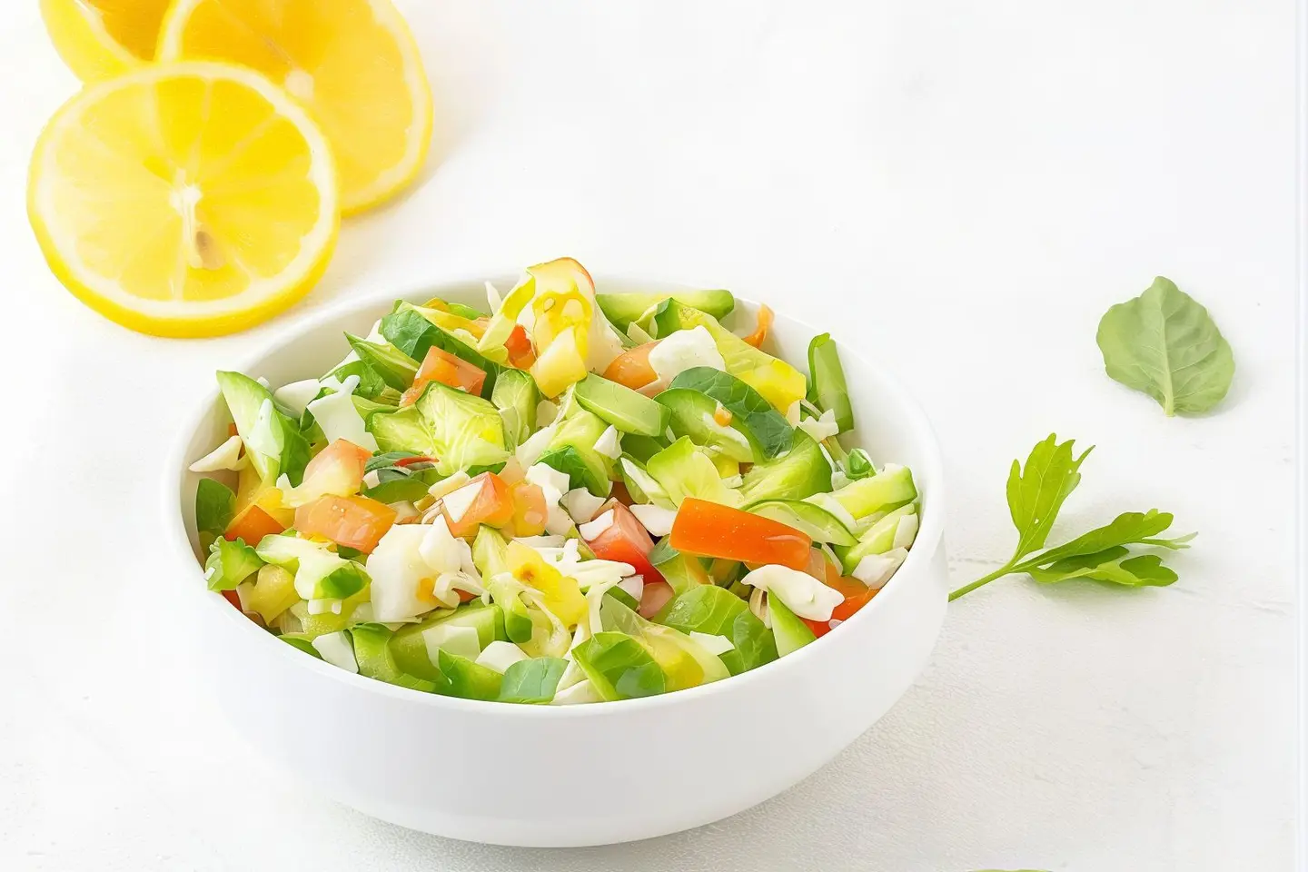 سلطة خضراء قطع