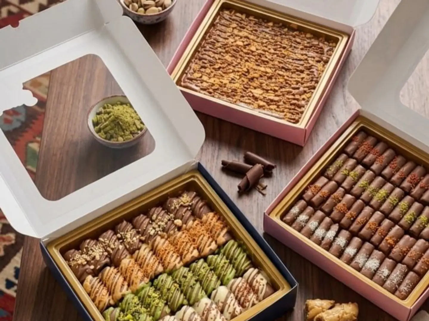 Three Small Sugar Boxes